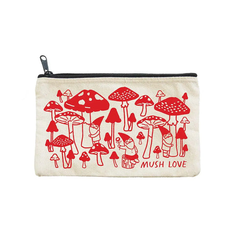 Gnome Mushroom Zipper Pouch
