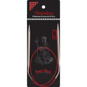 ChiaoGoo Knit Red 24” Circular Knitting Needles