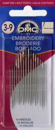 DMC Embroidery Crewel Needles No. 3-9