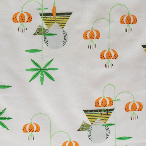 Charley Harper Lillies and Ruffed Grouse Poplin