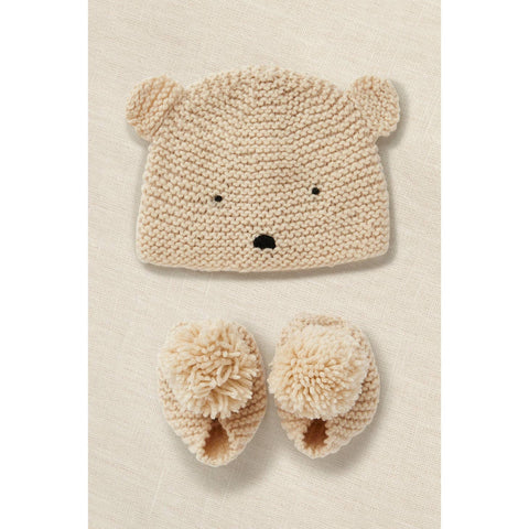 Teddy Hat and Booties  Knitting Kit