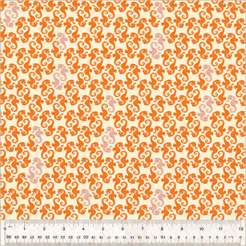 Sea Horses Cream-Orange