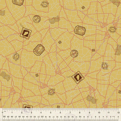 Illinois Shop Hop 2025 Road Map Tan