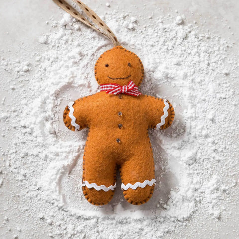 Gingerbread Man Wool Mix Felt Craft Kit (Corinne Lapierre)