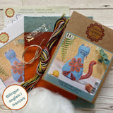 Folk Cat Wool Mix Felt Craft Kit (Corinne Lapierre)