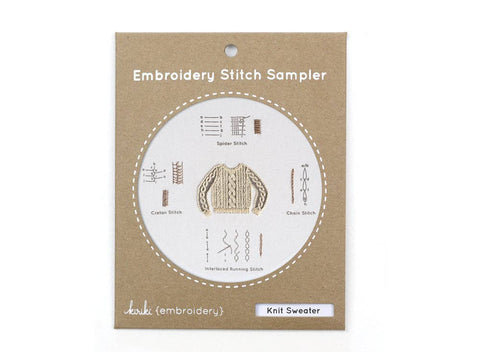 Knit Sweater Embroidery Stitch Sampler (Kiriki Press)