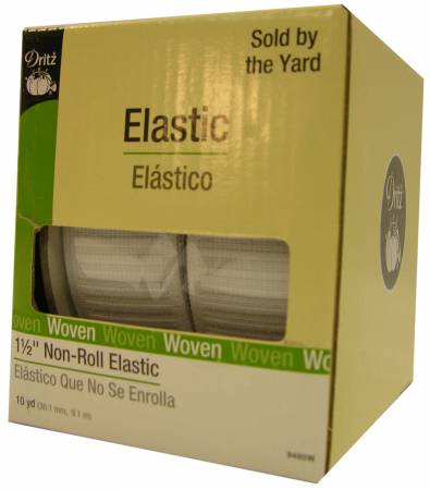 Woven 1.5" Non-Roll Elastic White (Dritz)