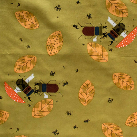 Charley Harper Beetle Battle Poplin