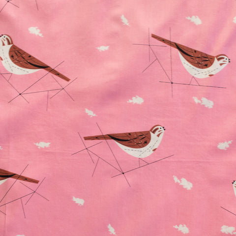 Charley Harper Song Sparrow Poplin