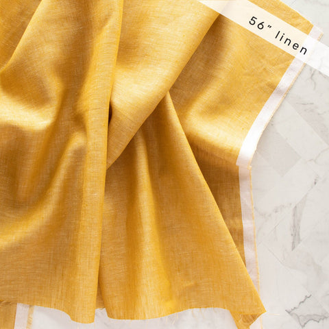 Organic Yarn Dyed Linen — Lemon Bar
