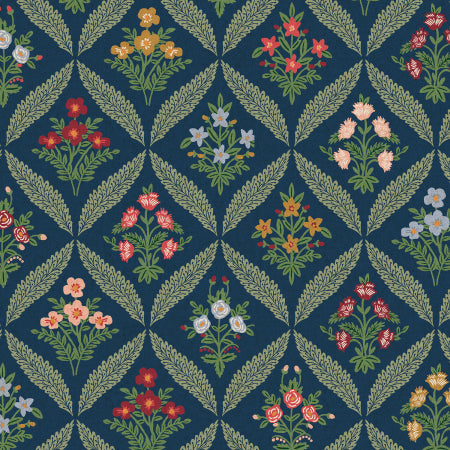 Dahlia Estee Garden Navy Canvas