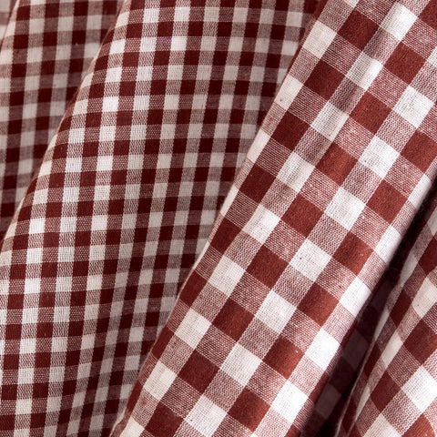 Vichy Off-White Gingham — Rust