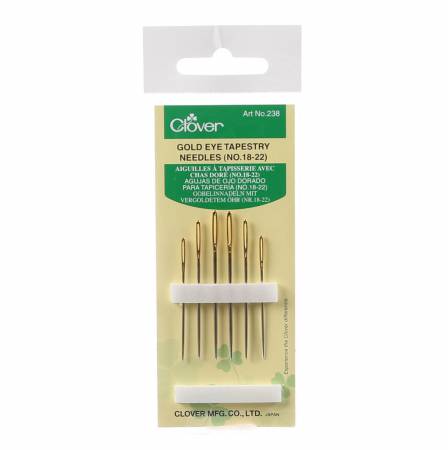 Clover Gold Eye Tapestry Needles 18/22