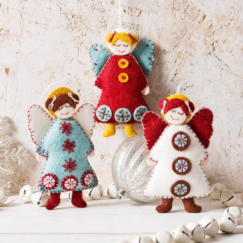 Scandinavian Angels Wool Mix Felt Craft Kit (Corinne Lapierre)