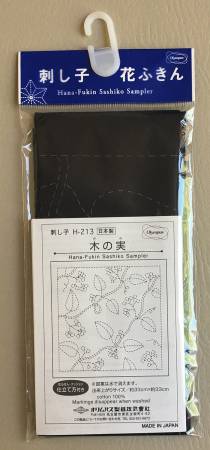 Sashiko Sampler H-213 Nuts Navy