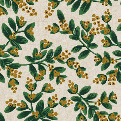 Holiday Classics Mistletoe Natural Metallic Canvas