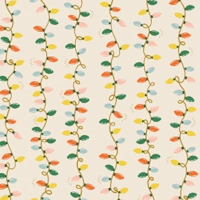 Holiday Lights Cream Metallic