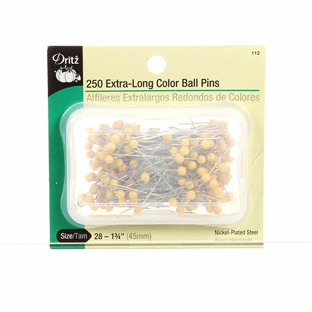 Extra Long Ball Head Pins 250ct. 1 3/4" (Dritz)