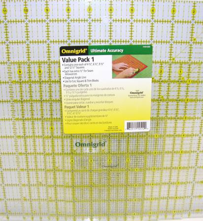 Omnigrid Quilting Ruler Square Value Pack 1