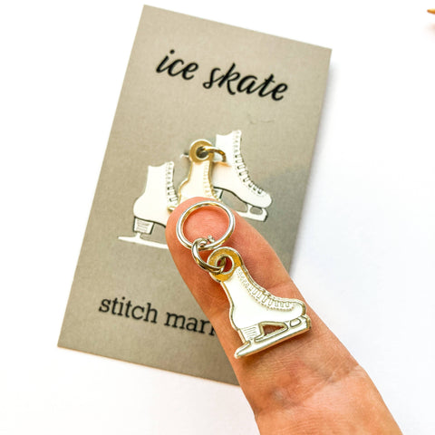 Ice skate stitch marker or progress keeper: Round