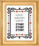 Stab! Stab! Stab! Cross Stitch Kit (Subversive Cross Stitch)