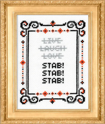 Stab! Stab! Stab! Cross Stitch Kit (Subversive Cross Stitch)