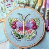 Beginner Butterfly Sampler Embroidery Kit (Jessica Long Embroidery)