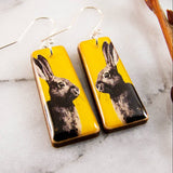 Black + White Rabbit Earrings (No Man's Land)