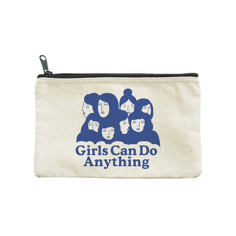 Girls Can Zipper Pouch