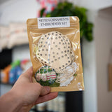 Yarn Christmas Mitten Ornament Embroidery Kit (Still Magnolia)