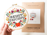 Resist Fascism Cross Stitch Kit (Junebug and Darlin)
