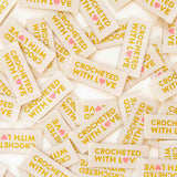 Sarah Hearts Crocheted with Love Woven Labels