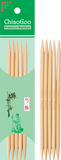 ChiaoGoo 6" Bamboo Double Point Knitting Needles