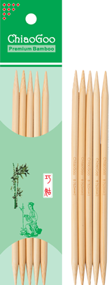 ChiaoGoo 6" Bamboo Double Point Knitting Needles
