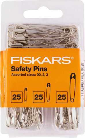 Safety Pins — Assorted 75pc (Fiskars)