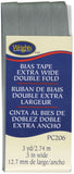Bias Tape Extra Wide Double Fold .5" (Wrights)