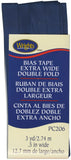 Bias Tape Extra Wide Double Fold .5" (Wrights)