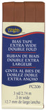 Bias Tape Extra Wide Double Fold .5" (Wrights)