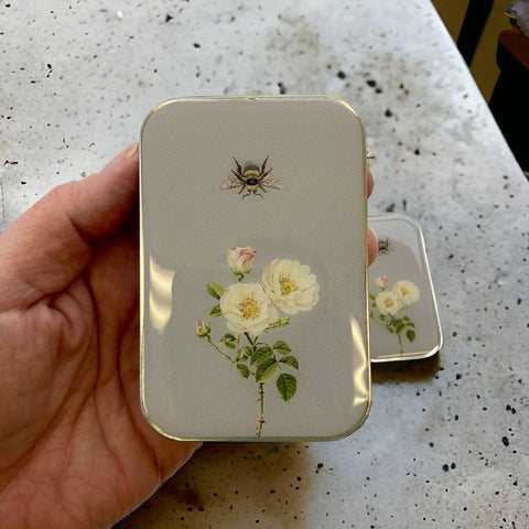 Bee and Rose Storage Tin Large