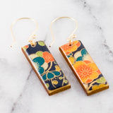 Navy + Gold Floral Earrings (No Man's Land)