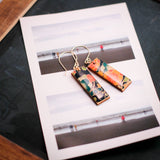 Navy + Gold Floral Earrings (No Man's Land)
