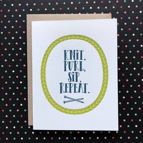 Knit, Purl, Sip, Repeat (Lucky Bee Press)