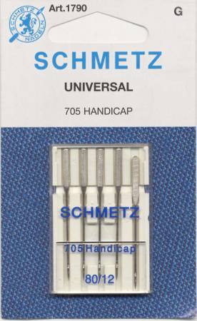 Schmetz 1790 Quick Threading Machine Needles 5-Pack Size 80/12