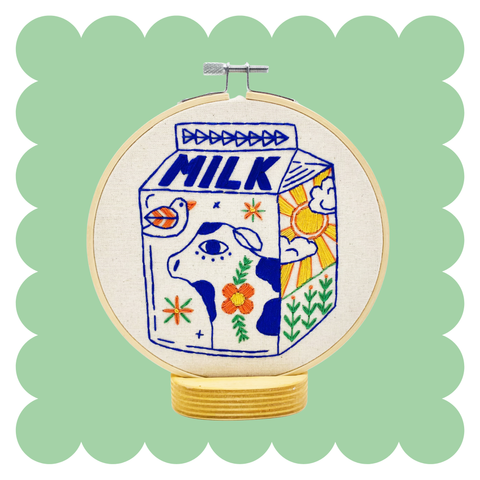 Milk Embroidery Kit (Hook, Line & Tinker)