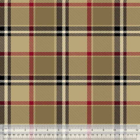 London Plaid Camel Winter Fleece