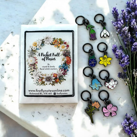 Pocket Full of Posies Stitch Marker Pack (Firefly Notes)
