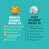 The Woobles Jojo the Bunny Beginner Crochet Kit