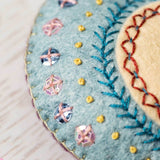 Corinne Lapierre Embroidered Heart Wool Mix Felt Craft Kit