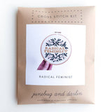 Radical Feminist Cross Stitch Kit (Junebug and Darlin)