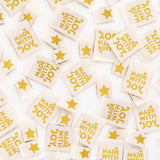 Made with Joy and Star Woven Christmas Labels (Sarah Hearts)